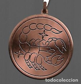 Médailles thématiques: ANTIGUA MEDALLA SUIZA ESCORPIO